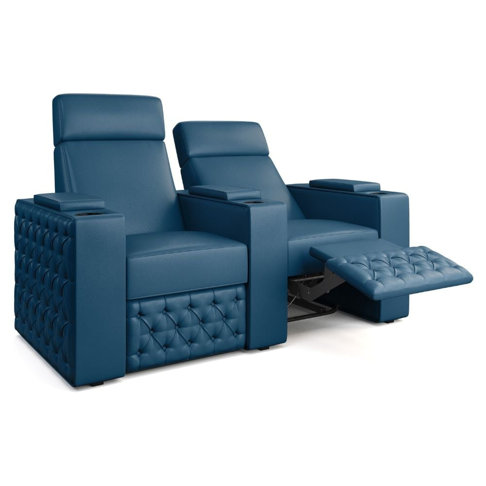 Moovia Chesterfield Essentials Single, Double, Triple or 4 Seat Cinema Chair in Madras Leather 21