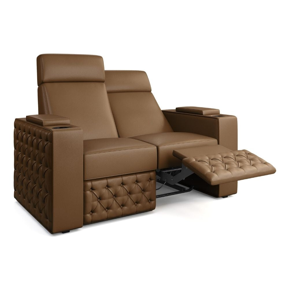 Moovia Chesterfield Essentials Single, Double, Triple or 4 Seat Cinema Chair in Madras Leather 37