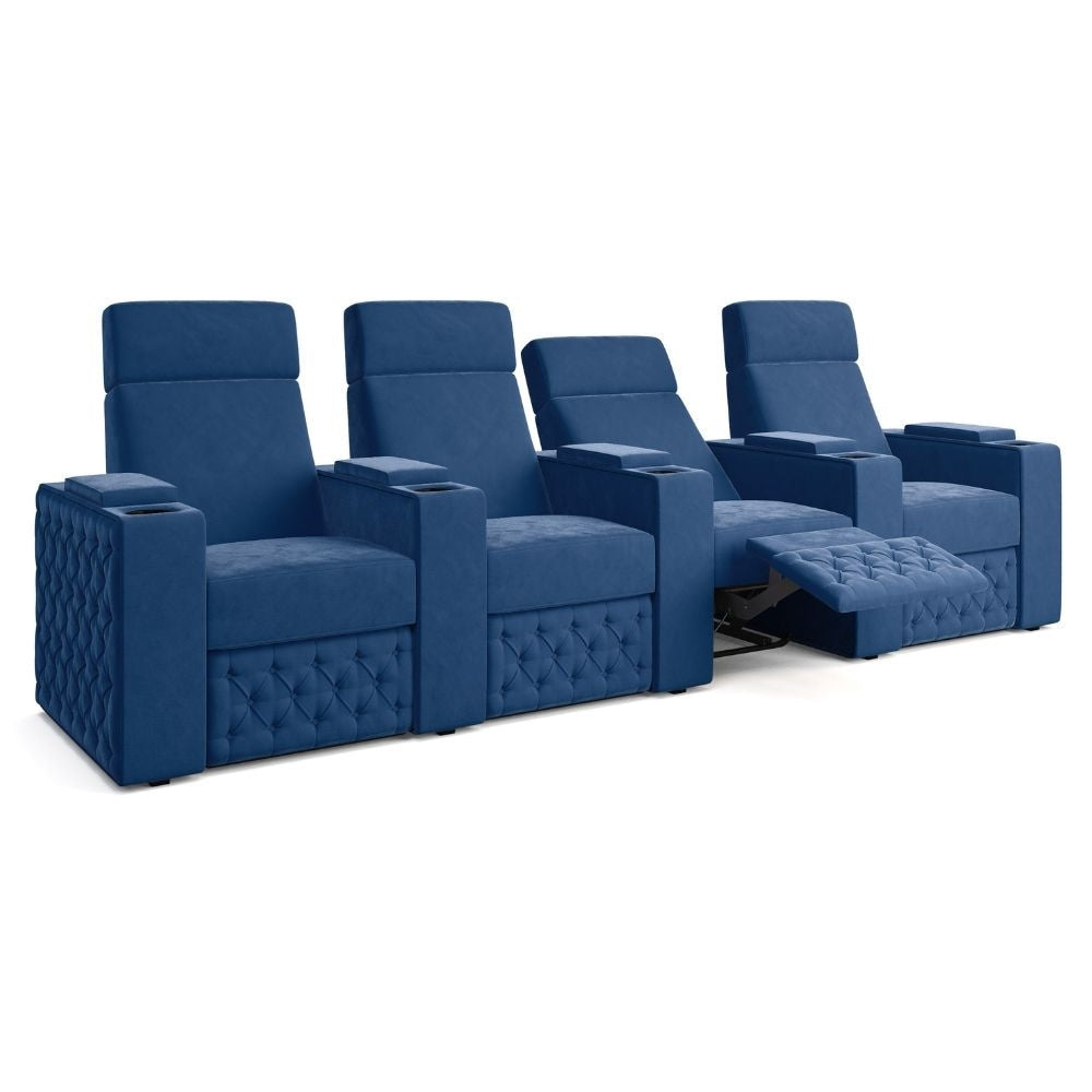 Moovia Chesterfield Essentials Single, Double, Triple or 4 Seat Cinema Chair in Madras Leather 46