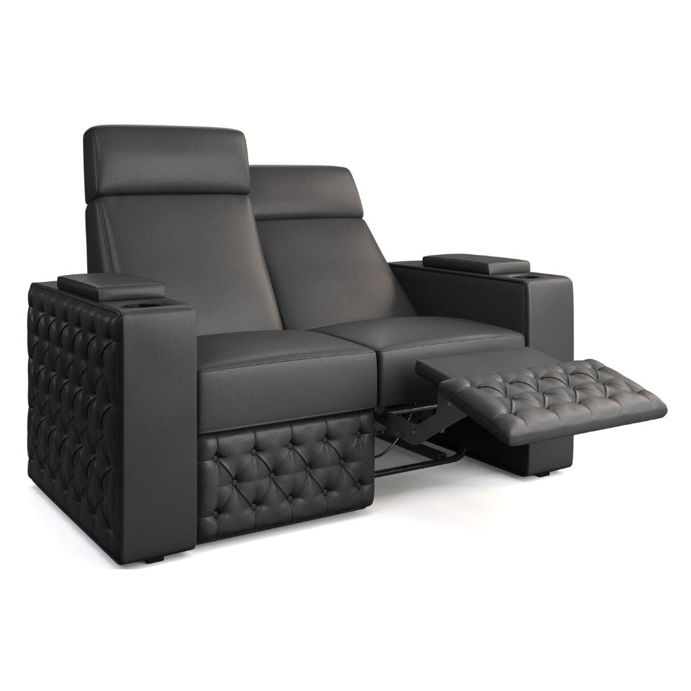 Moovia Chesterfield Essentials Single, Double, Triple or 4 Seat Cinema Chair in Madras Leather 55