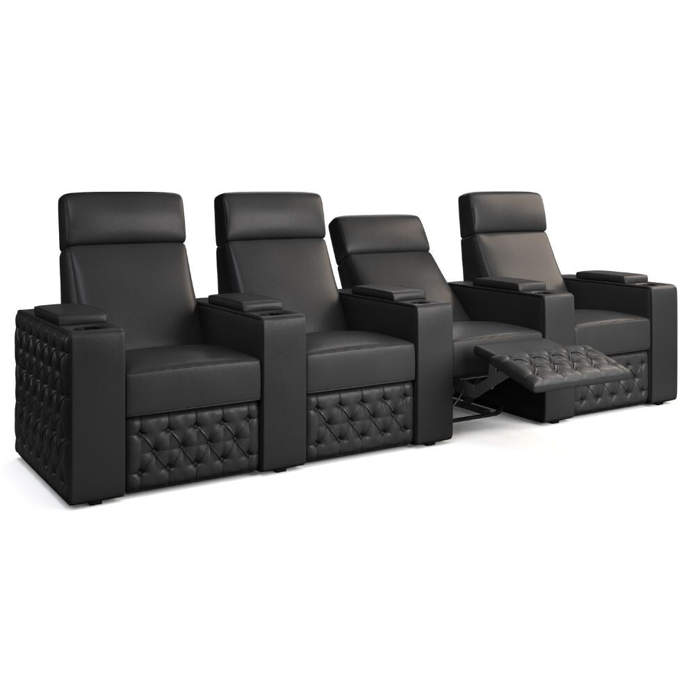 Moovia Chesterfield Essentials Single, Double, Triple or 4 Seat Cinema Chair in Madras Leather 59