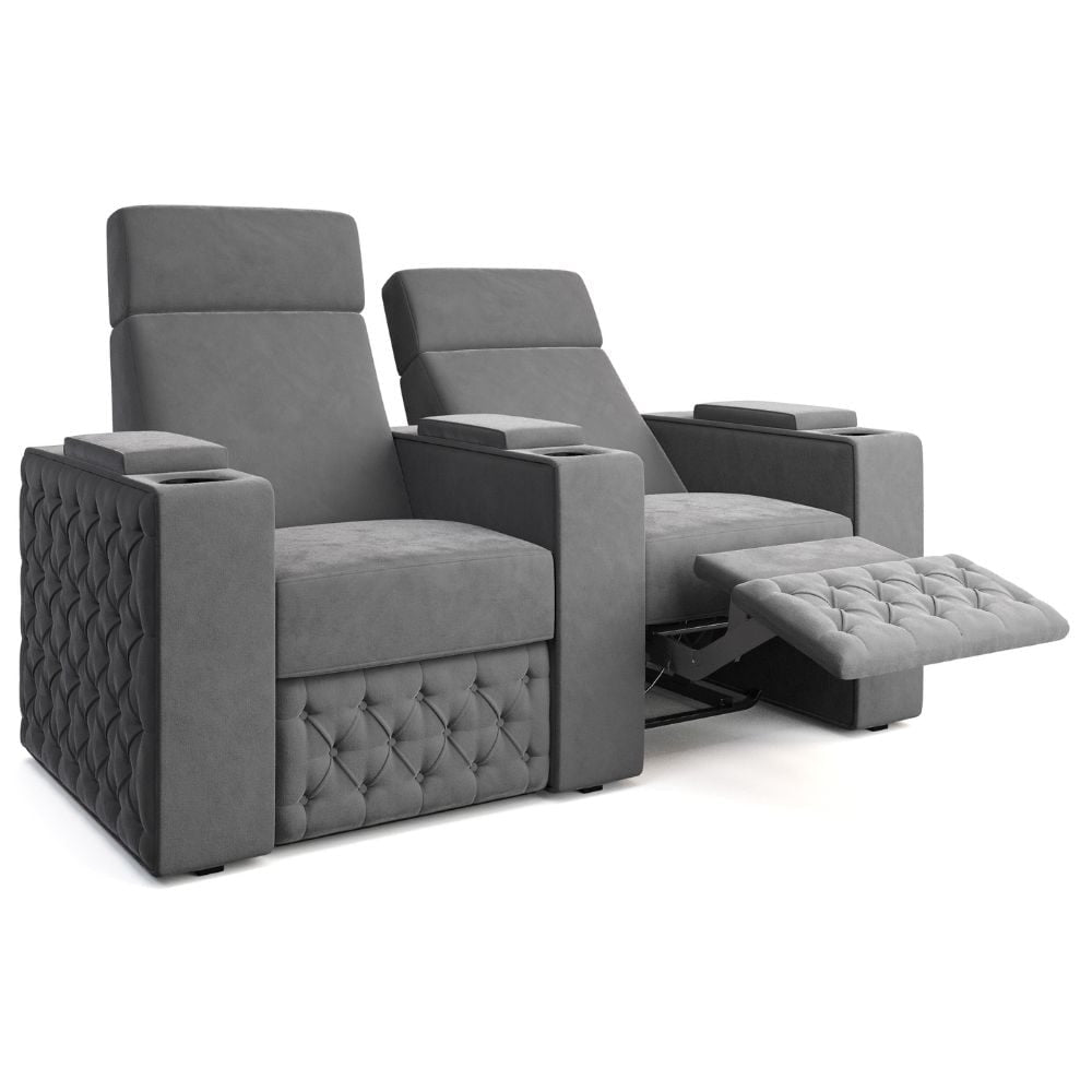 Moovia Chesterfield Essentials Single, Double, Triple or 4 Seat Cinema Chair in Madras Leather 70