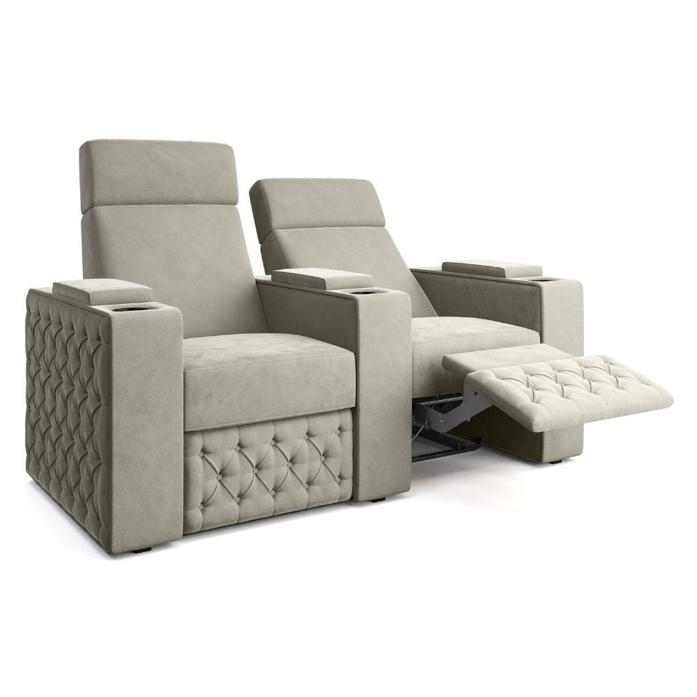 Moovia Chesterfield Essentials Single, Double, Triple or 4 Seat Cinema Chair in Madras Leather 7
