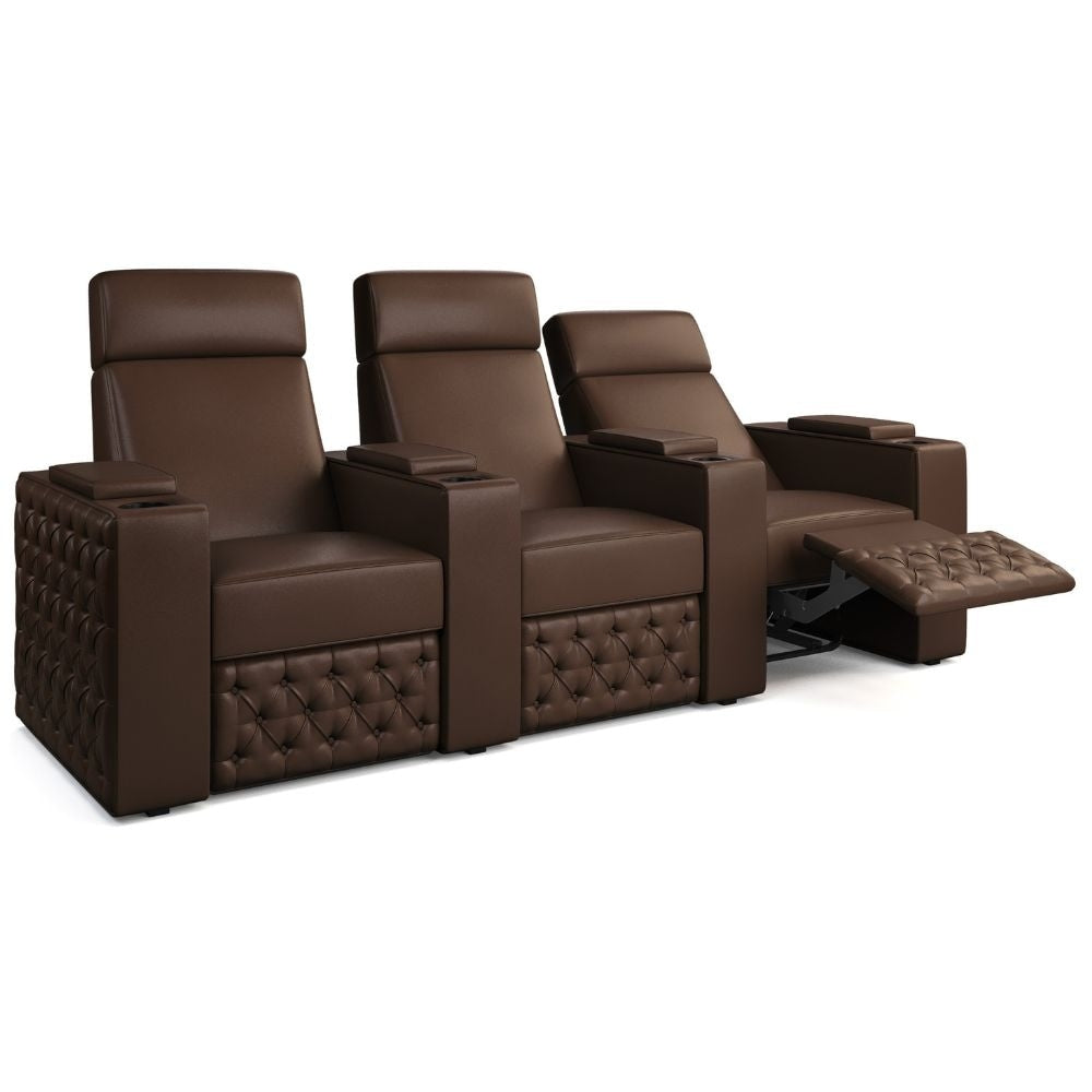 Moovia Chesterfield Essentials Single, Double, Triple or 4 Seat Cinema Chair in Madras Leather 77