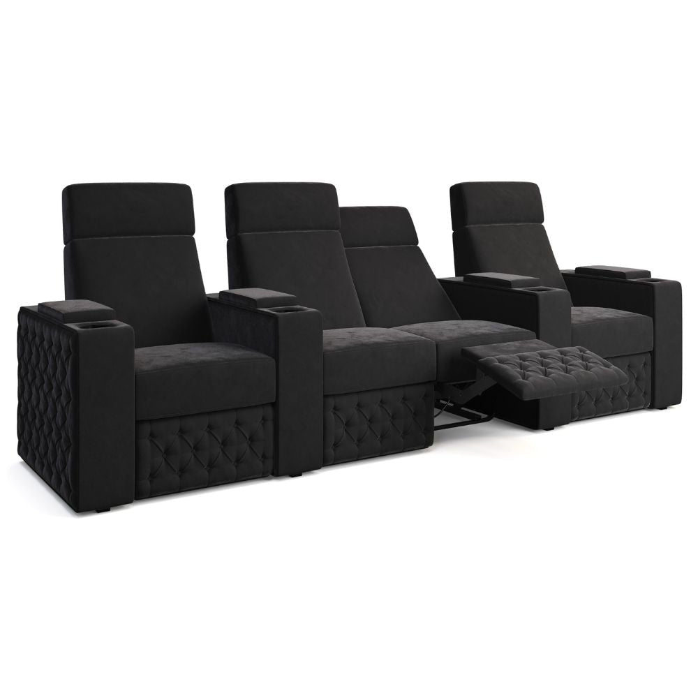 Moovia Chesterfield Essentials Single, Double, Triple or 4 Seat Cinema Chair in Madras Leather 9