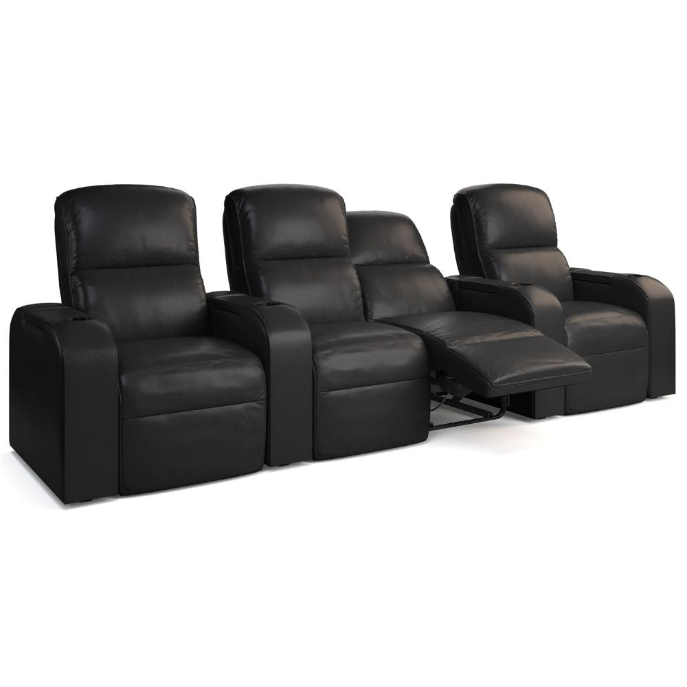 Moovia Dallas Essentials 2 or 4 Seat Cinema Chair with Love Seat in Dekoma Sorono Velvet 102