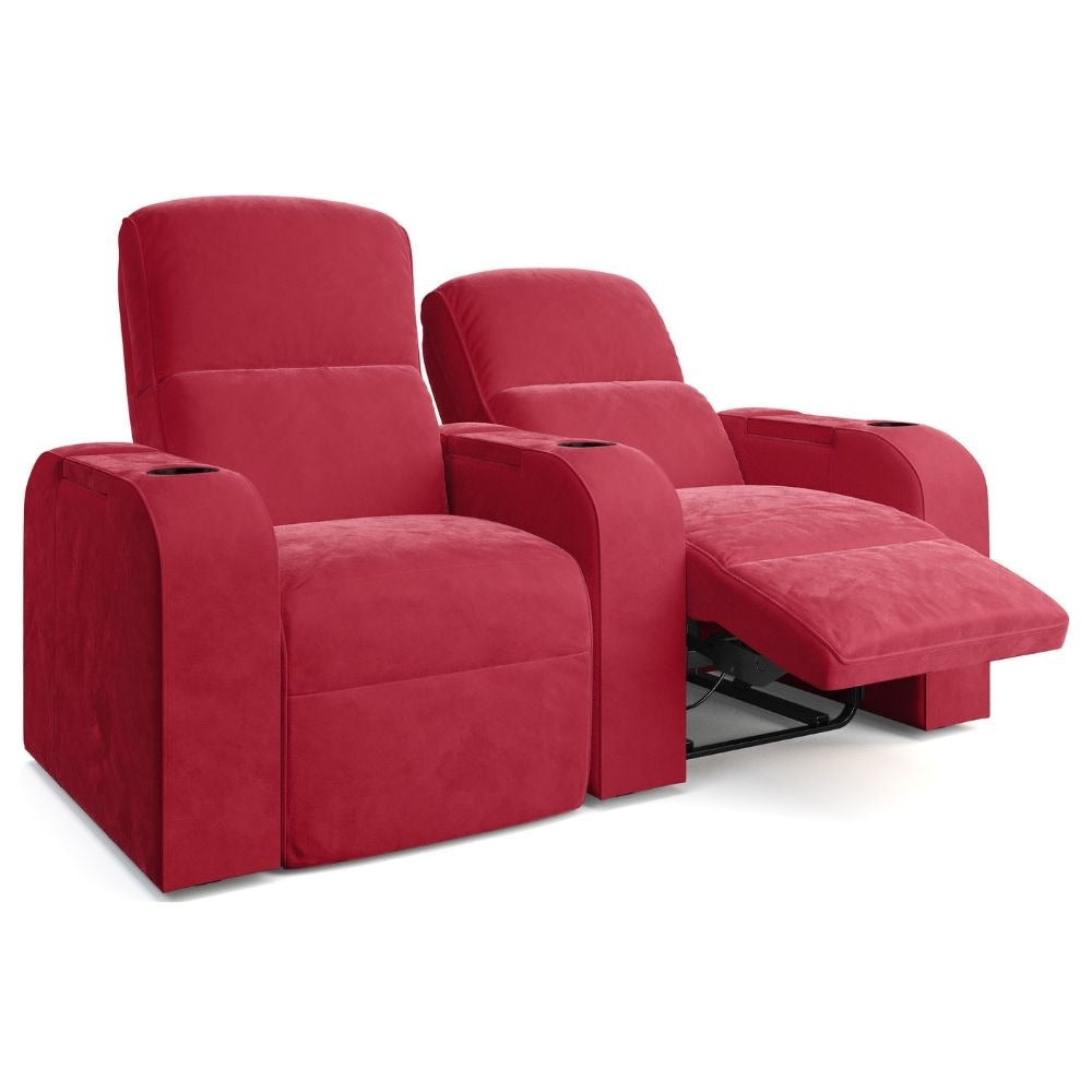 Moovia Dallas Essentials 2 or 4 Seat Cinema Chair with Love Seat in Dekoma Sorono Velvet 9