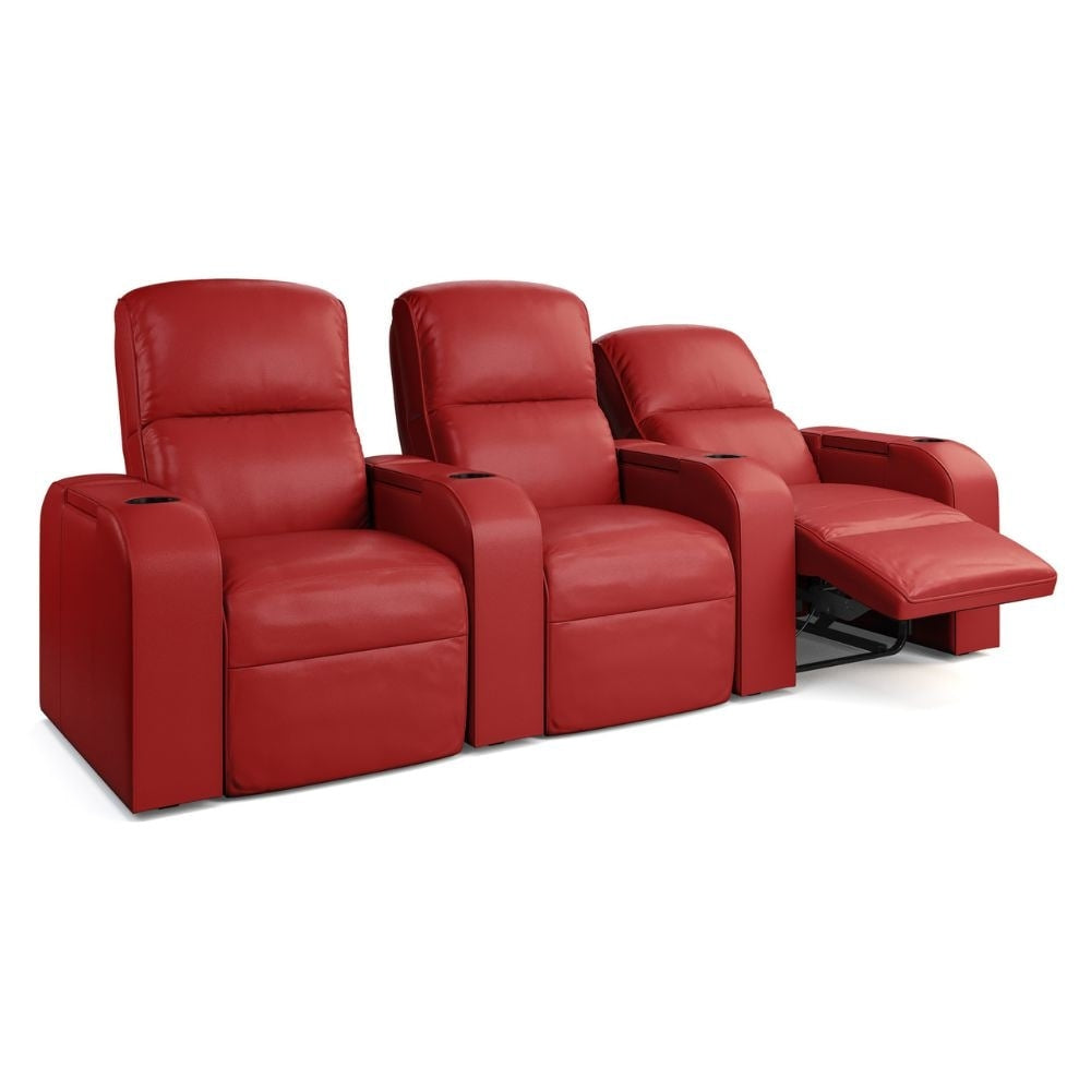 Moovia Dallas Essentials 2 or 4 Seat Cinema Chair with Love Seat in Dekoma Sorono Velvet 114