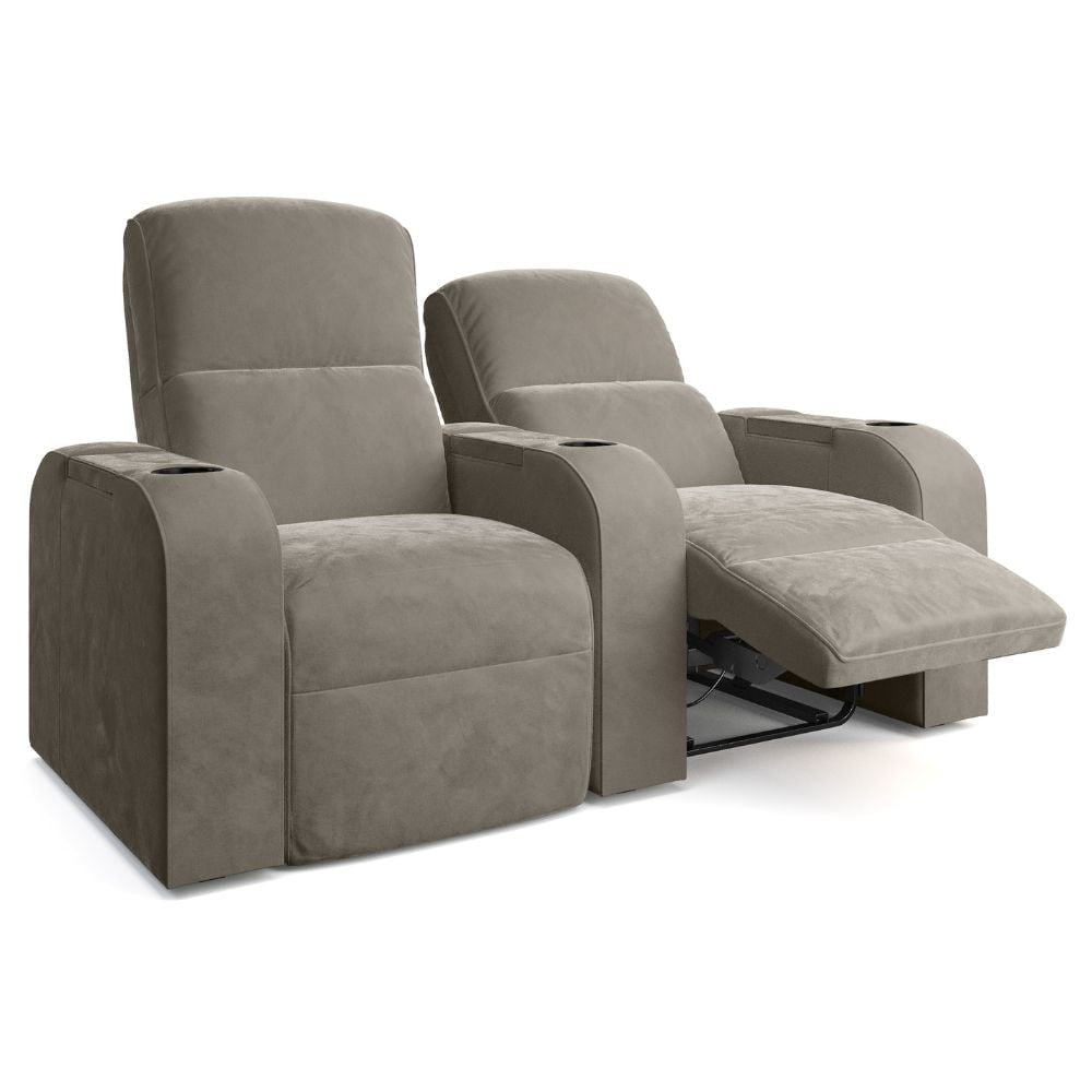 Moovia Dallas Essentials 2 or 4 Seat Cinema Chair with Love Seat in Dekoma Sorono Velvet 126