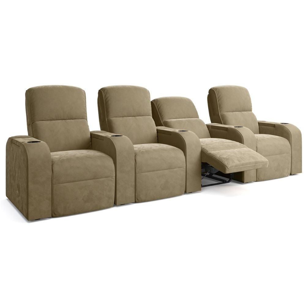 Moovia Dallas Essentials 2 or 4 Seat Cinema Chair with Love Seat in Dekoma Sorono Velvet 13