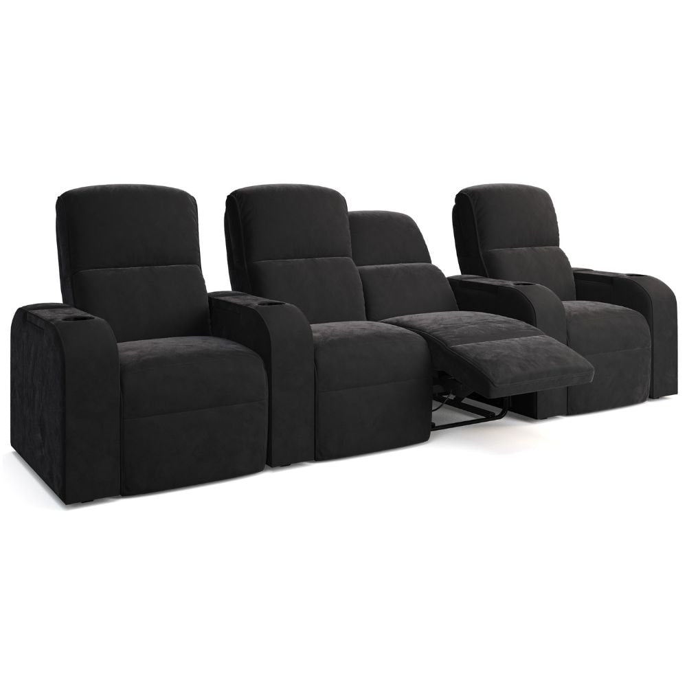 Moovia Dallas Essentials 2 or 4 Seat Cinema Chair with Love Seat in Dekoma Sorono Velvet 39