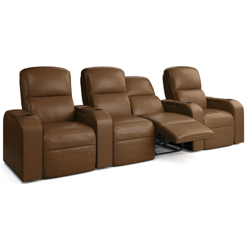 Moovia Dallas Essentials 2 or 4 Seat Cinema Chair with Love Seat in Dekoma Sorono Velvet 50