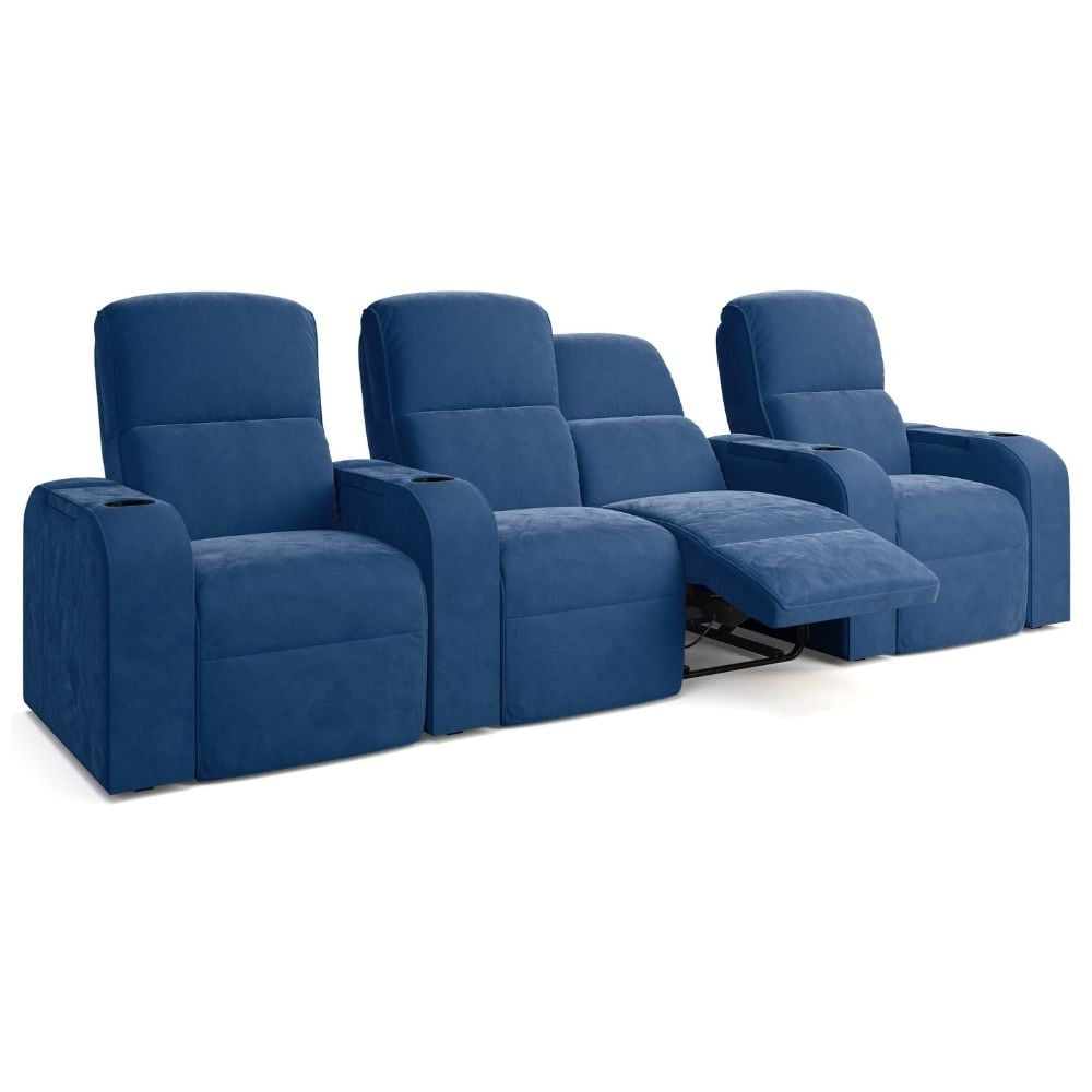 Moovia Dallas Essentials 2 or 4 Seat Cinema Chair with Love Seat in Dekoma Sorono Velvet 56