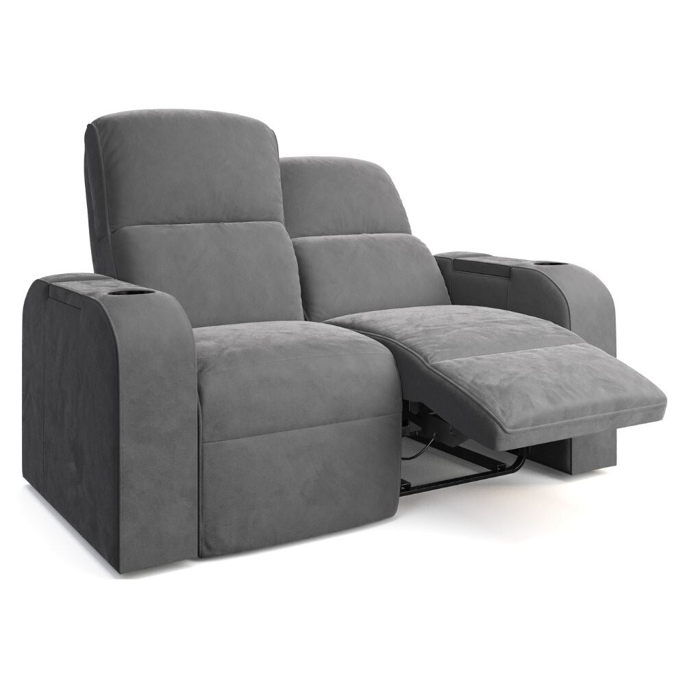 Moovia Dallas Essentials 2 or 4 Seat Cinema Chair with Love Seat in Dekoma Sorono Velvet 81