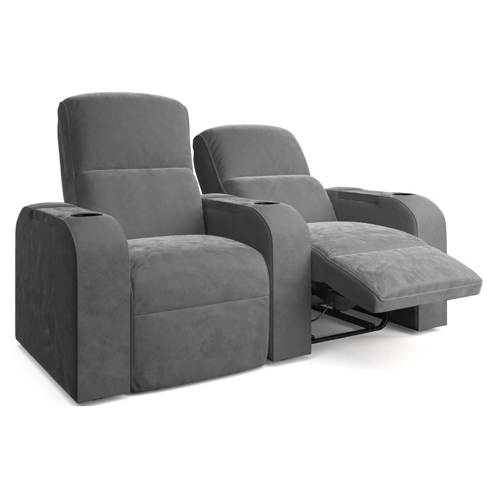 Moovia Dallas Essentials 2 or 4 Seat Cinema Chair with Love Seat in Dekoma Sorono Velvet 82