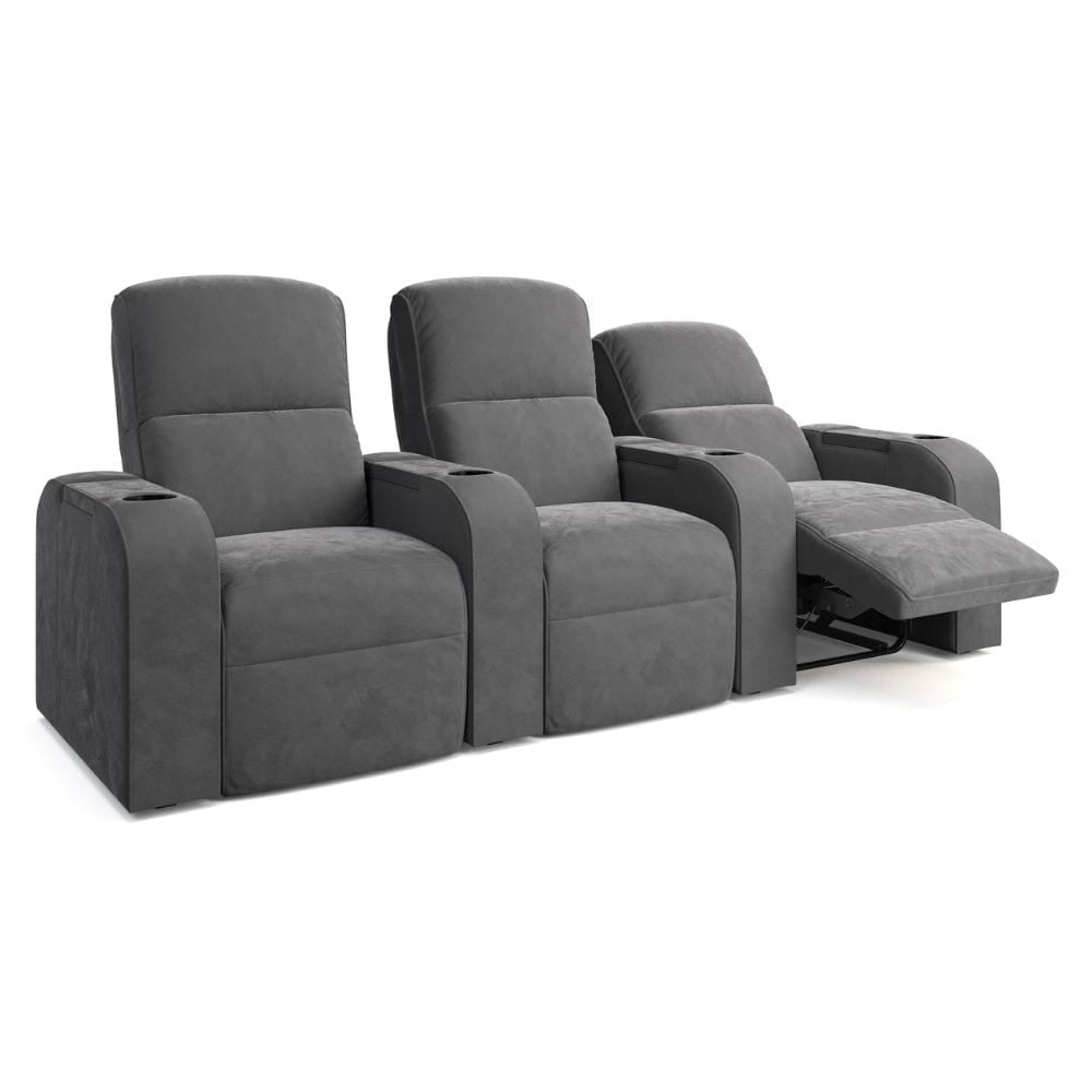 Moovia Dallas Essentials 2 or 4 Seat Cinema Chair with Love Seat in Dekoma Sorono Velvet 83