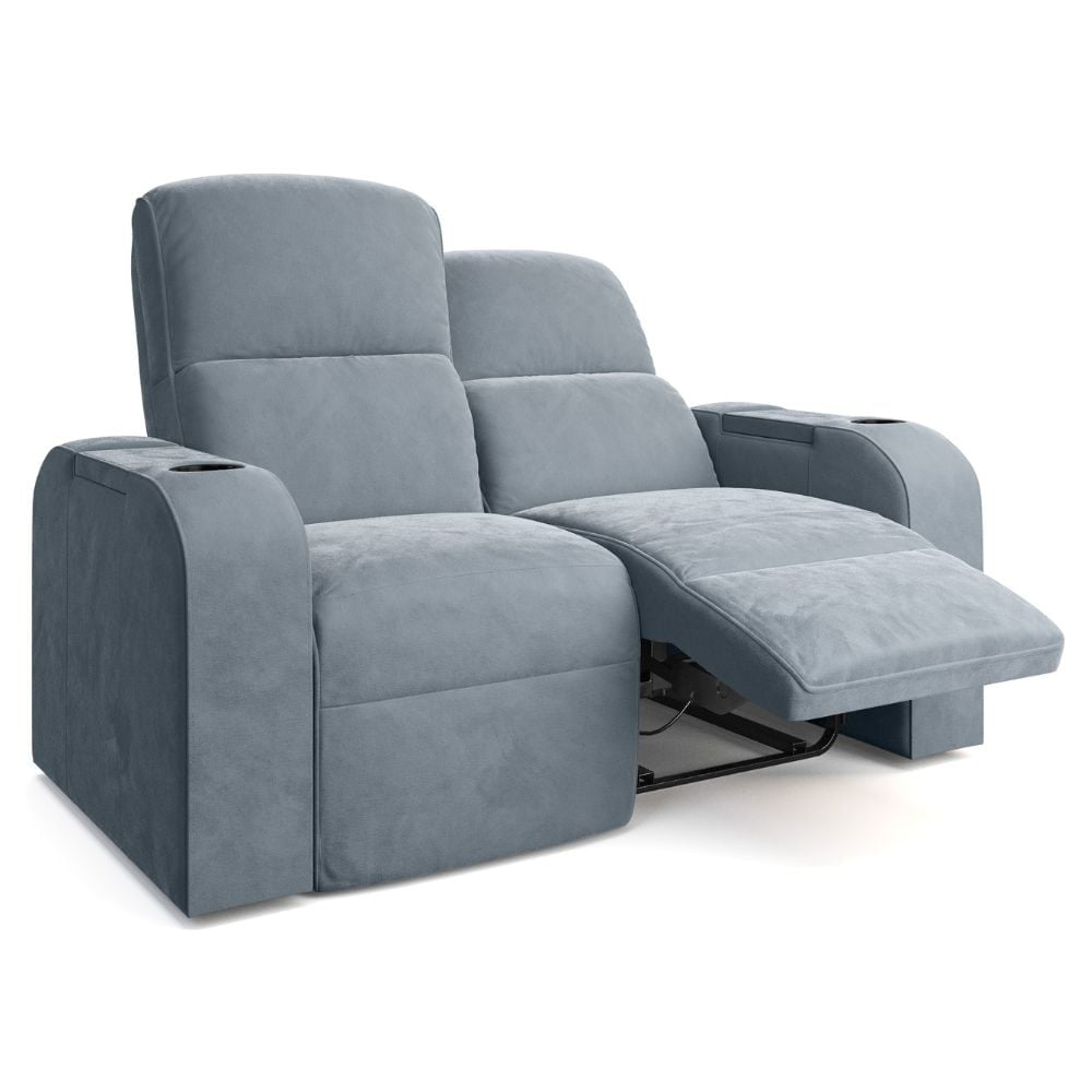 Moovia Dallas Essentials 2 or 4 Seat Cinema Chair with Love Seat in Dekoma Sorono Velvet 94