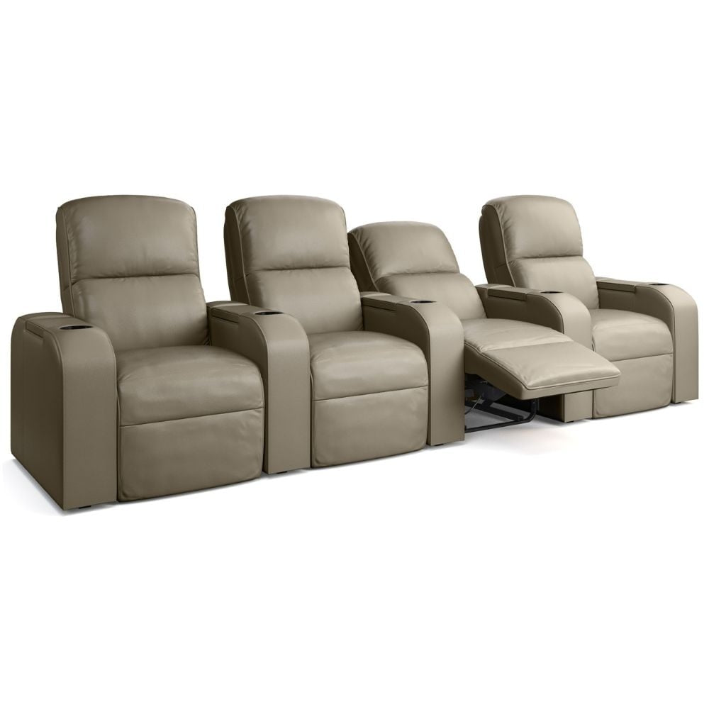 Moovia Dallas Essentials 2 or 4 Seat Cinema Chair with Love Seat in Dekoma Sorono Velvet