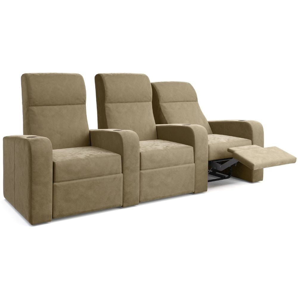 Moovia Ibiza Essentials 2 4 Seat Cinema Chair with Love Seat in Dekoma Sorono Velvet 102