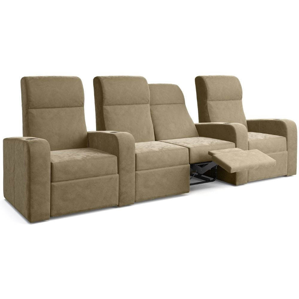 Moovia Ibiza Essentials 2 or 4 Seat Cinema Chair with Love Seat in Madras Leather