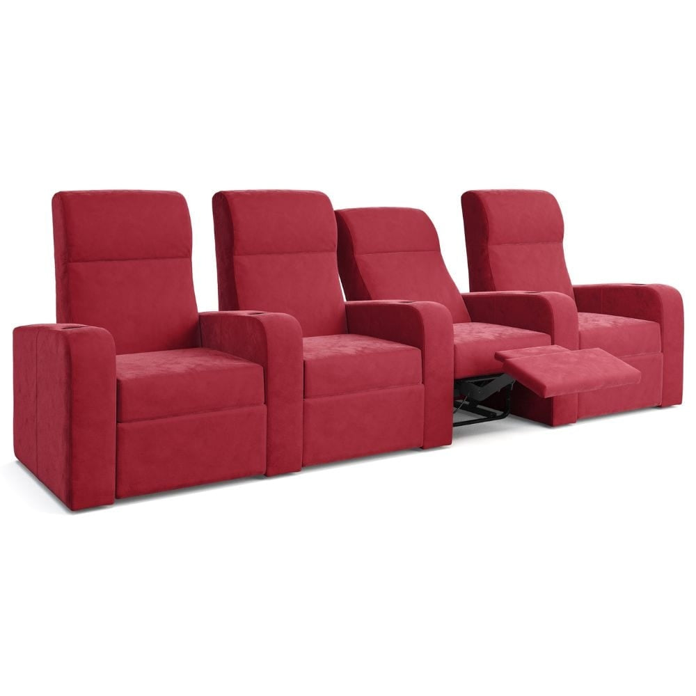 Moovia Ibiza Essentials 2 4 Seat Cinema Chair with Love Seat in Dekoma Sorono Velvet 116