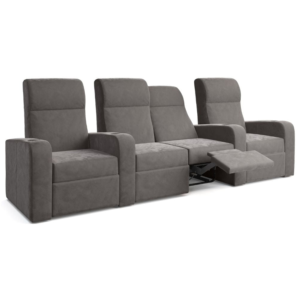 Moovia Ibiza Essentials 2 4 Seat Cinema Chair with Love Seat in Dekoma Sorono Velvet 57