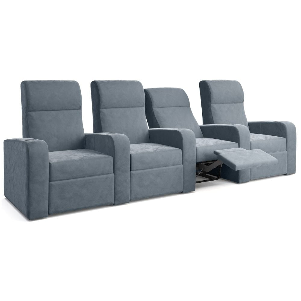Moovia Ibiza Essentials 2 4 Seat Cinema Chair with Love Seat in Dekoma Sorono Velvet 92