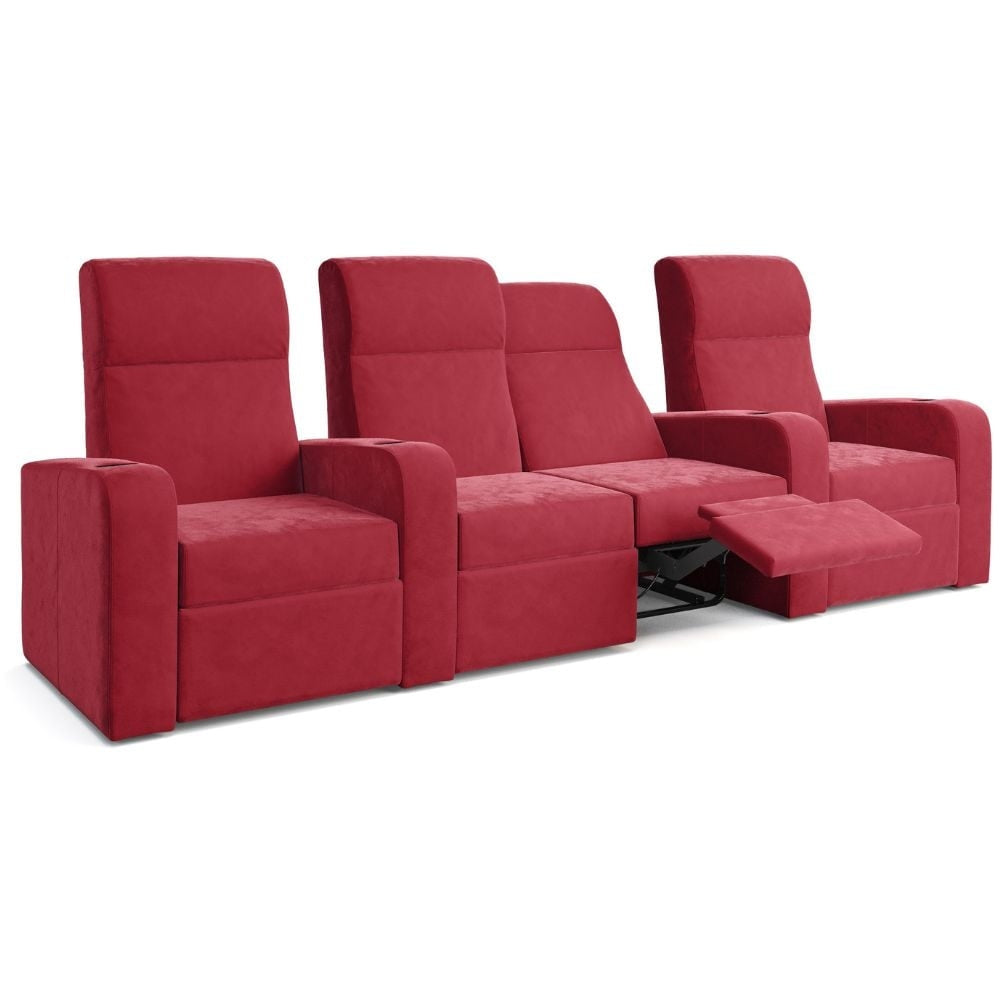 Moovia Ibiza Essentials 2 or 4 Seat Cinema Chair with Love Seat in Madras Leather 108