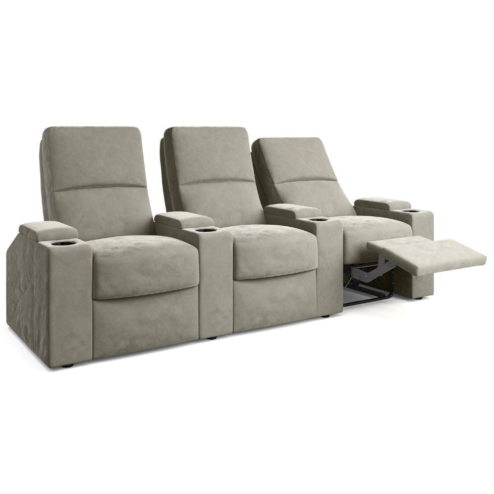 Moovia Venice Essentials 2 or 4 Seat Cinema Chair with Love Seat in Dekoma Sorono Velvet 3