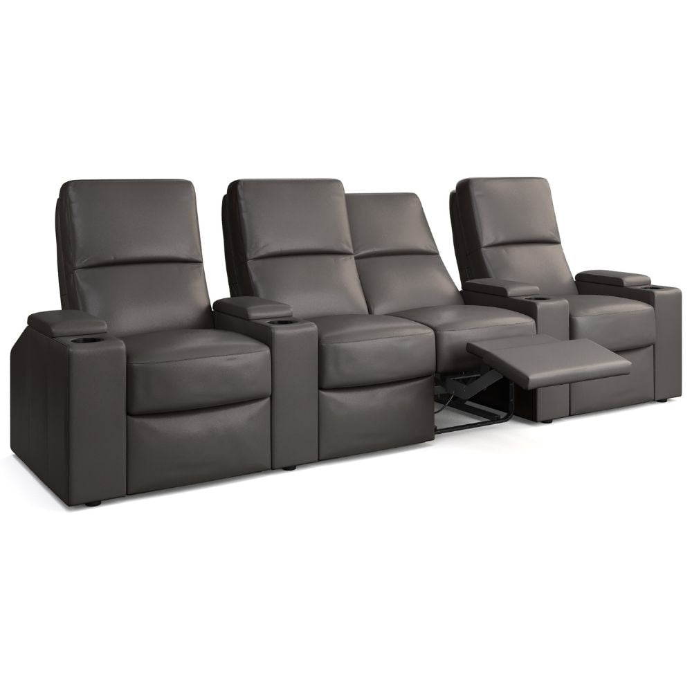 Moovia Venice Essentials 2 or 4 Seat Cinema Chair with Love Seat in Dekoma Sorono Velvet 74