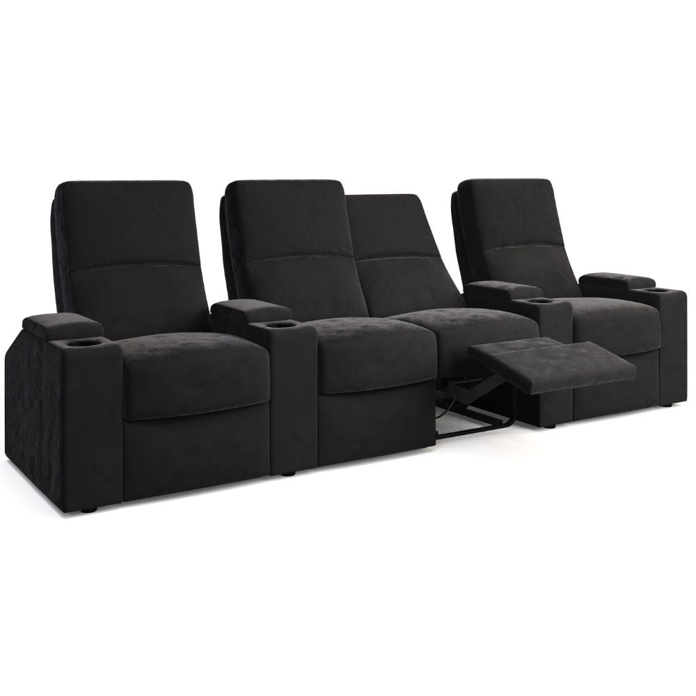 Moovia Venice Essentials 2 or 4 Seat Cinema Chair with Love Seat in Madras Leather 30