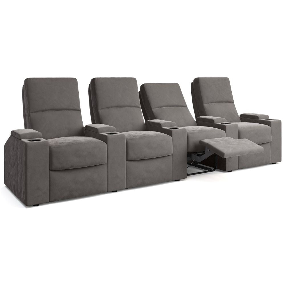 Moovia Venice Essentials 2 or 4 Seat Cinema Chair with Love Seat in Madras Leather 53