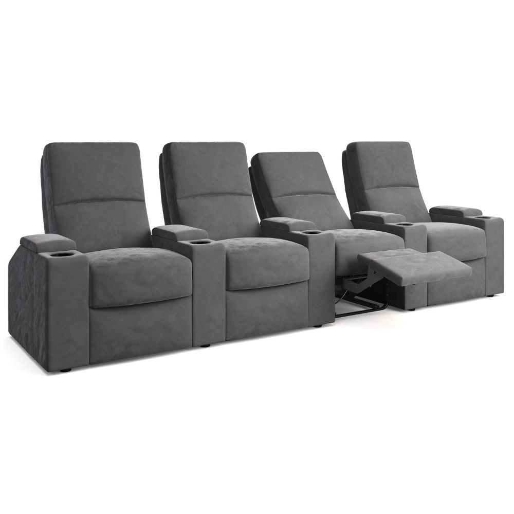 Moovia Venice Essentials 2 or 4 Seat Cinema Chair with Love Seat in Madras Leather 74