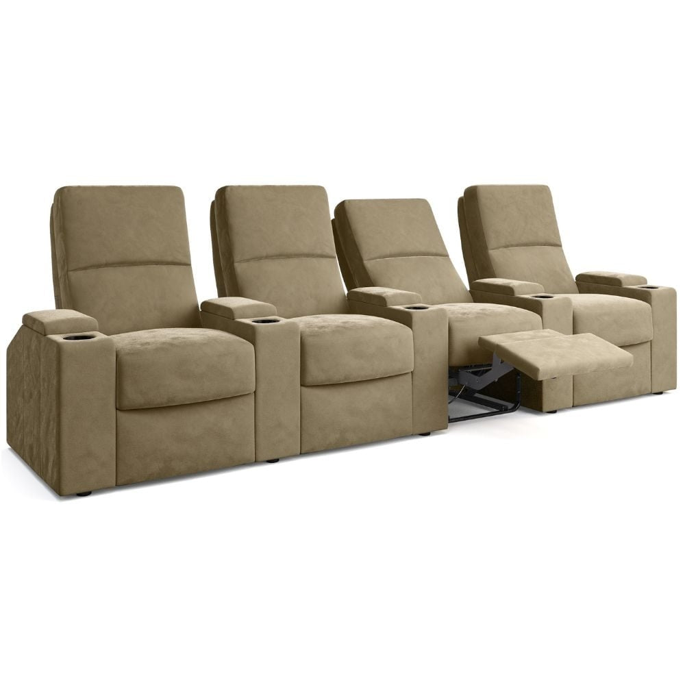 Moovia Venice Essentials Single, Double, Triple or 4 Seat Cinema Chair in Dekoma Sorono Velvet 102