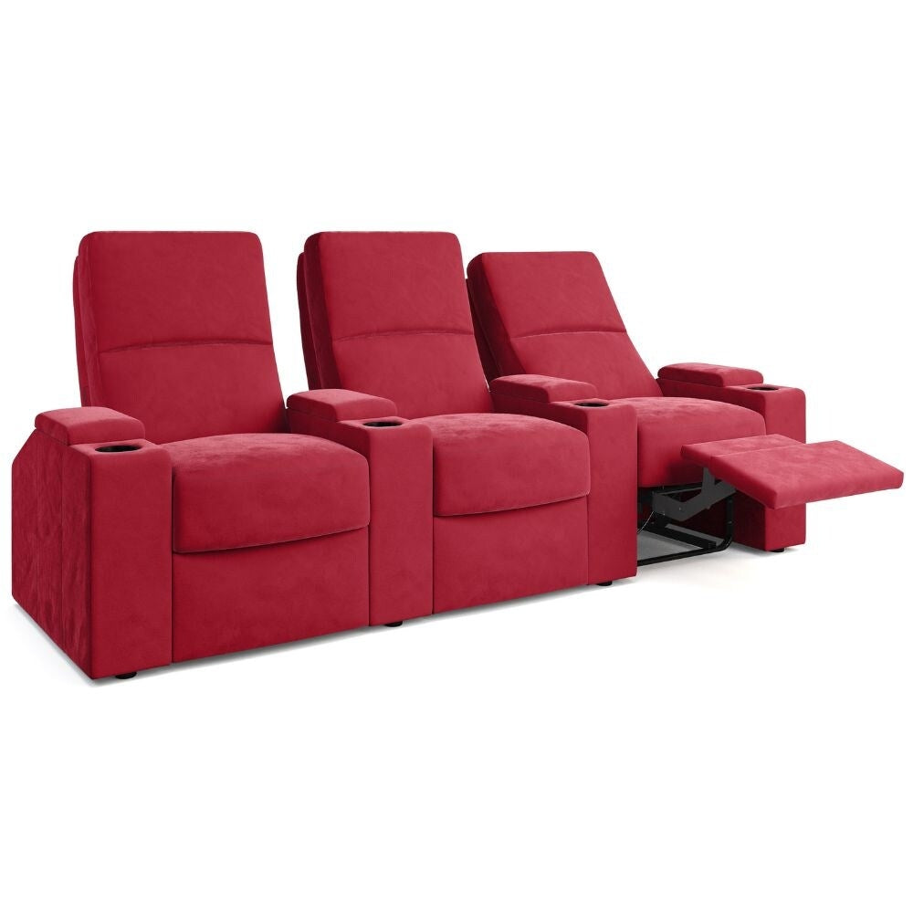 Moovia Venice Essentials Single, Double, Triple or 4 Seat Cinema Chair in Dekoma Sorono Velvet 112