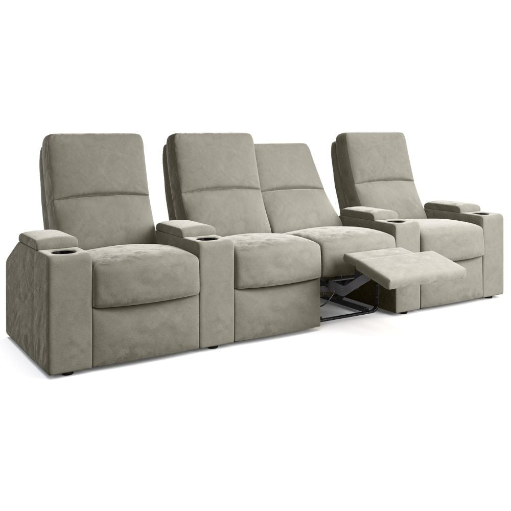 Moovia Venice Essentials Single, Double, Triple or 4 Seat Cinema Chair in Dekoma Sorono Velvet 129