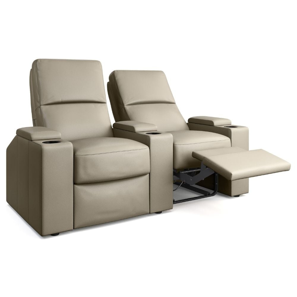 Moovia Venice Essentials 2 or 4 Seat Cinema Chair with Love Seat in Dekoma Sorono Velvet