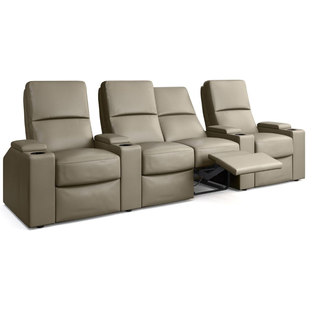 Moovia Venice Essentials 2 or 4 Seat Cinema Chair with Love Seat in Dekoma Sorono Velvet