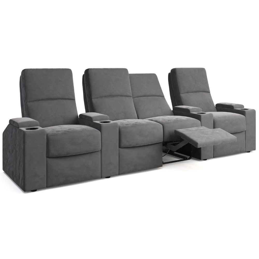 Moovia Venice Essentials Single, Double, Triple or 4 Seat Cinema Chair in Dekoma Sorono Velvet 77