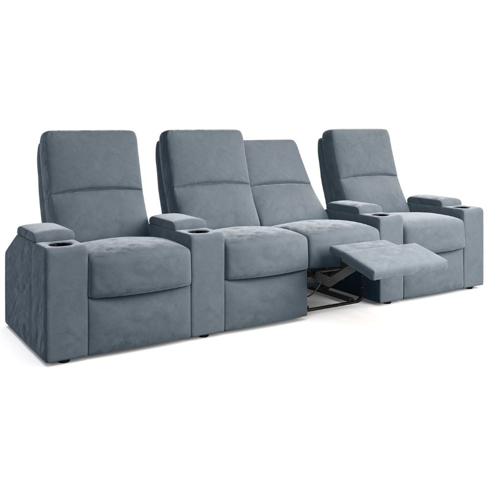 Moovia Venice Essentials Single, Double, Triple or 4 Seat Cinema Chair in Dekoma Sorono Velvet 89