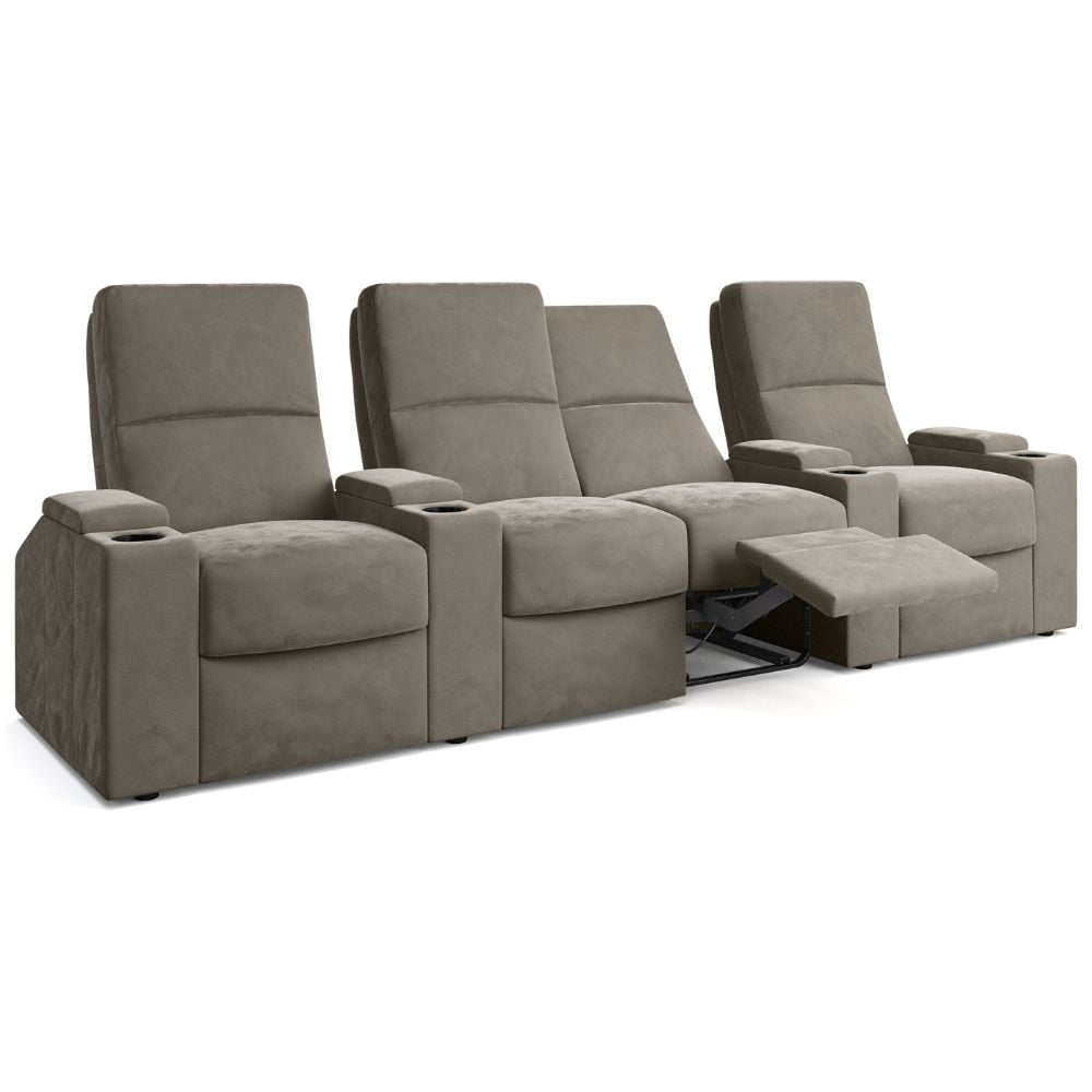 Moovia Venice Essentials 2 or 4 Seat Cinema Chair with Love Seat in Madras Leather