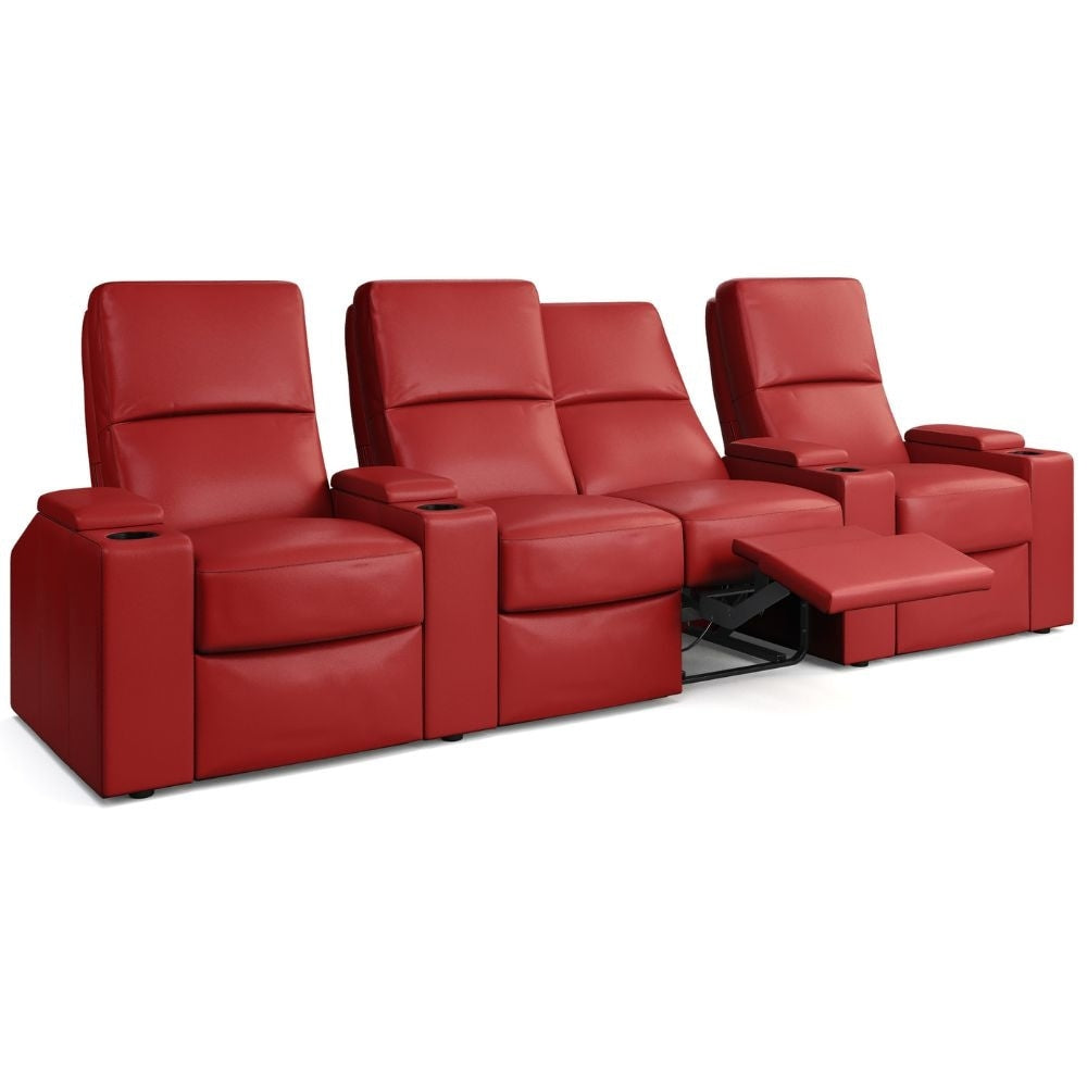 Moovia Venice Essentials Single, Double, Triple or 4 Seat Cinema Chair in Madras Leather 104