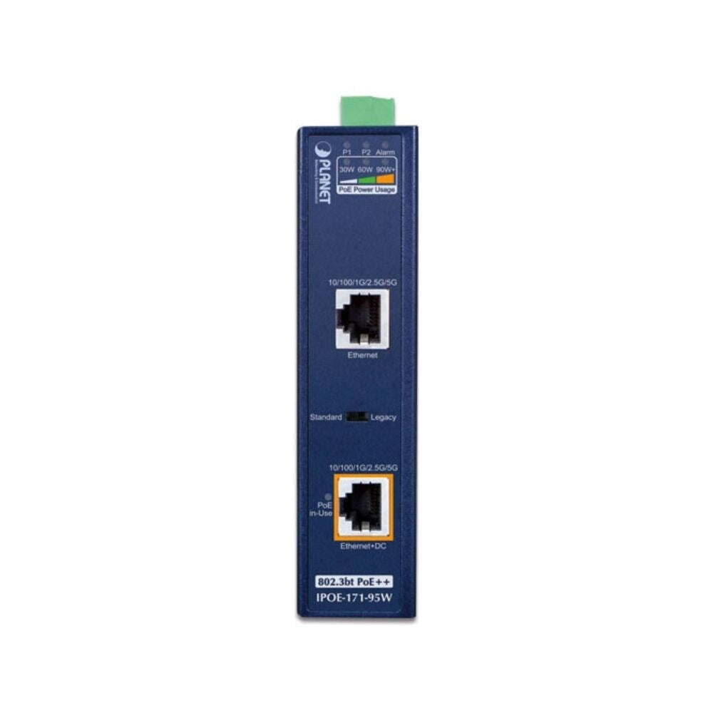 Planet Technology Industrial Single Port PoE++ Injector, 95W– AV Pro’s