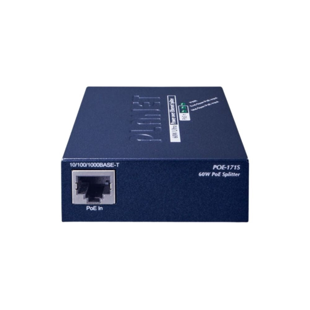 Planet Technology Single Port 10, 100 and 1000Mbps Ultra PoE Splitter, 12V, 19V and 24V 1
