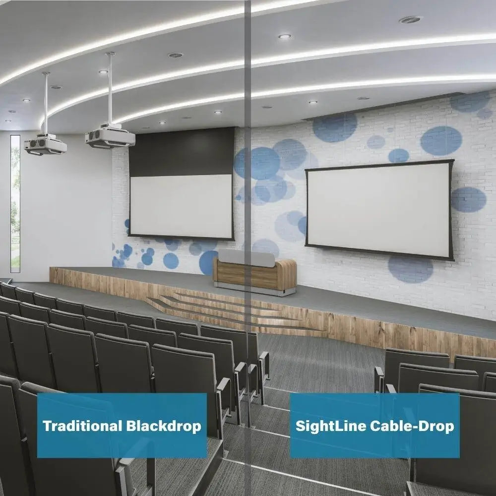 Projecta / Da-Lite SightLine Non Tensioned Ceiling Recessed Screen, Matte White