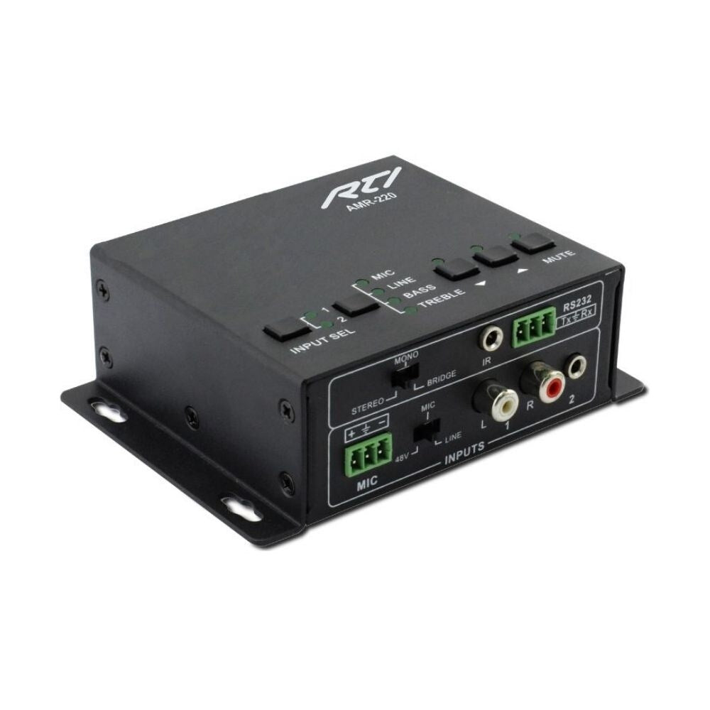 RTI AMR-220 2 Channel Mixer Amplifier With RS-232 Control Port, 20W 1