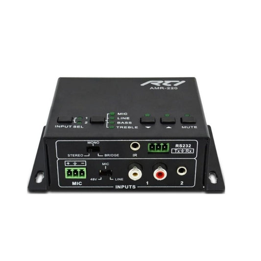 RTI AMR-220 2 Channel Mixer Amplifier With RS-232 Control Port, 20W