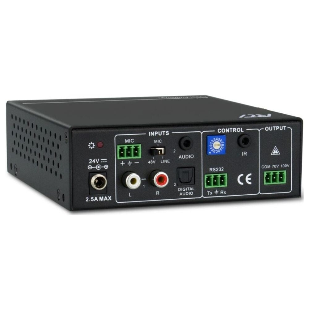RTI AMV-340 Single Channel Mixer Amplifier, 100V Line, 40W and RS-232 2