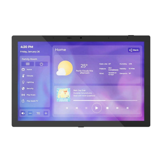 RTI IST-10 10" Intelligent Surface Colour Touch Panel With Ultra Thin Bezel, PoE, Black or White 