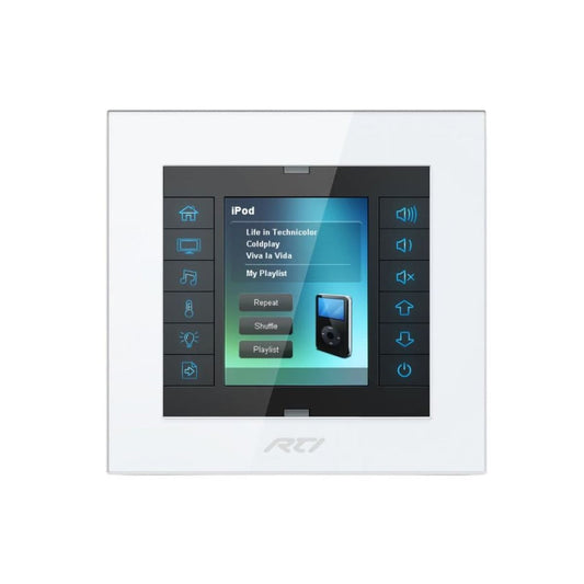 RTI KX Series Colour Touch Screen In-Wall Universal System Controller With Programmable Hard Buttons, White 